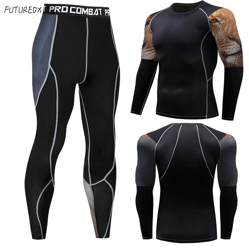 

Men's Compressed Thermal Underwear Warm Underlayer Long Sleeve Warm Knitwear Fleece Trousers Clothing Rash gard Men's Tights