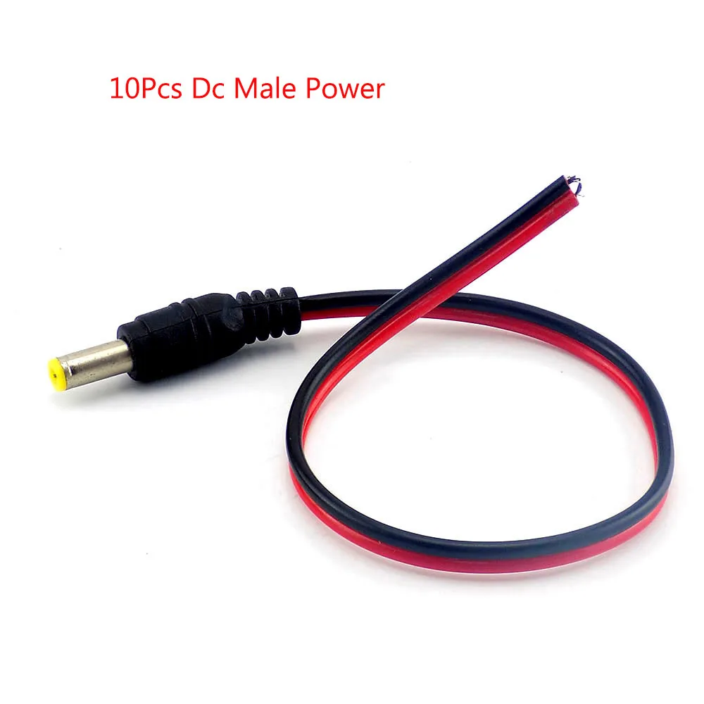 

Gakaki 10Pcs Dc Power Male Extension Camera Cable Dc Plug Adaptor Cctv Cable For Cctv Camera Security System Wholesale