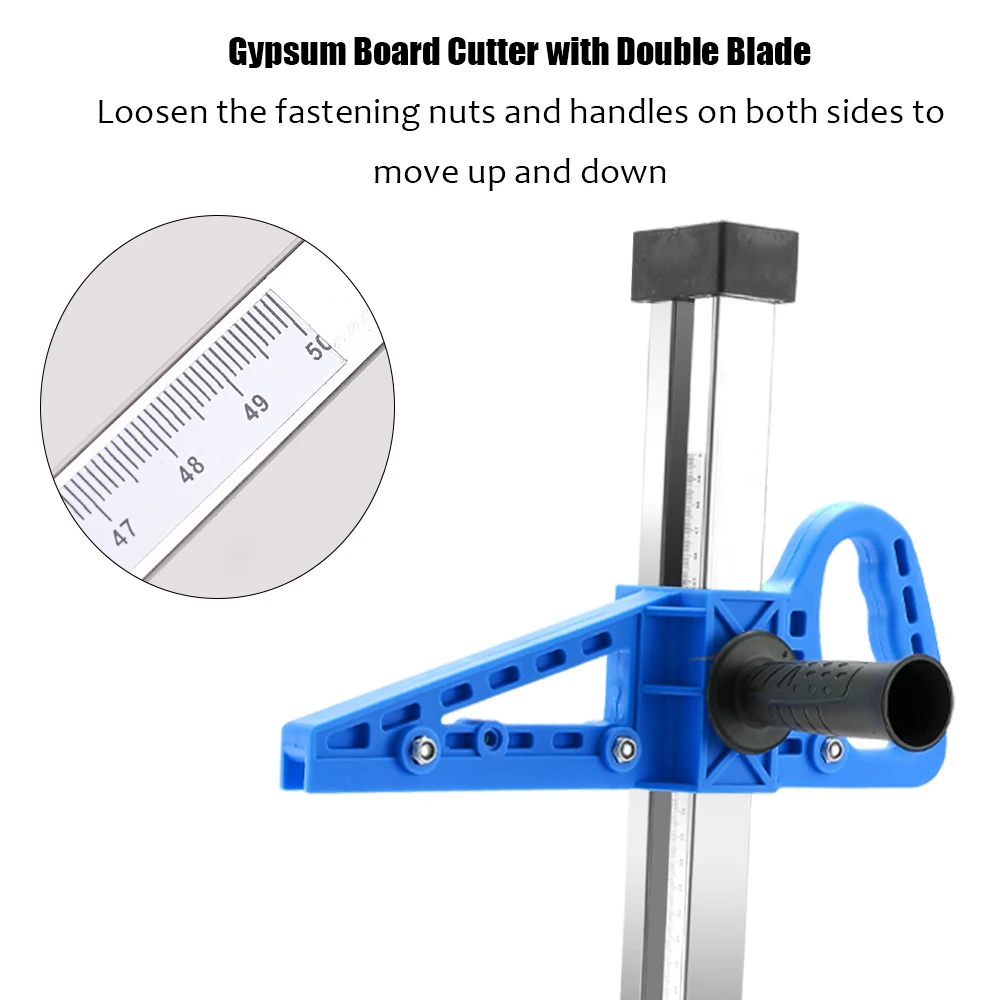 

Cutter Manual High Accuracy Portable Gypsum Board Cutter Hand Push Drywall Cutting Artifact Tool with Double Blade