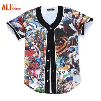 

2020 Anime Character Print T-shirt Men/women Casual 3d Baseball T Shirt Brand Tops Homme Tees For Men Camisetas Hombre