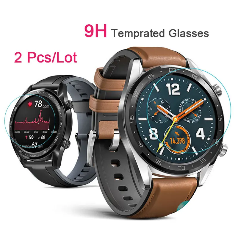 

2pcs For Huawei Watch GT Tempered Glass Screen Protector Protective Film Guard Anti Explosion Anti-shatter