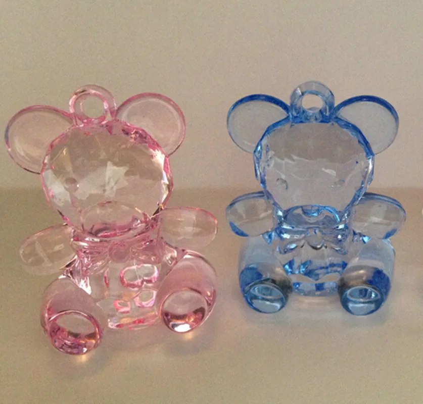 

New 5pcs Acrylic Bear Pendants For Baby Showers, Christening