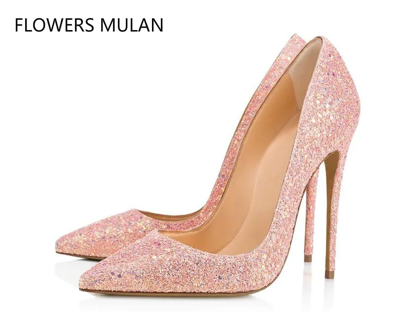 

2018 wedding shoes Sexy Foiled Pumps Pointed Toe Women High Heel Shoes 12 cm Dress Shoes Cheap Price wedding shoes