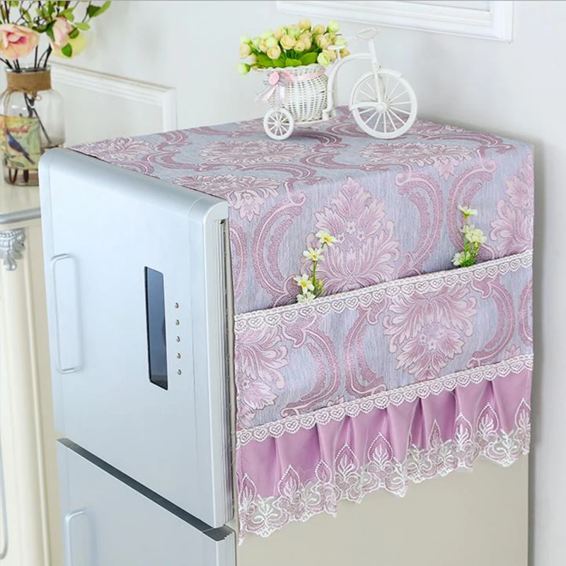 Льняная Бытовая однодверная/двухдверная крышка холодильника с сумкой для хранения холодильника/чехол для микроволновой печи/стиральной машины Пылезащитная крышка