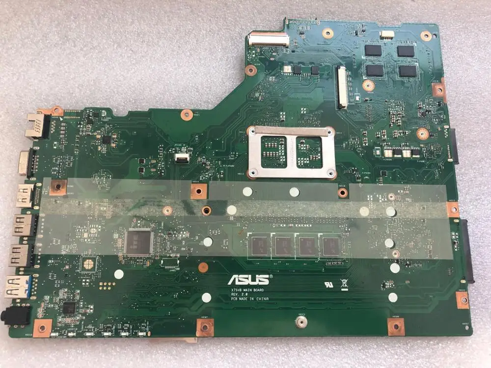 lower price  For ASUS X75VB Laptop motherboard REV2.0 mainboard HM76 GT740M