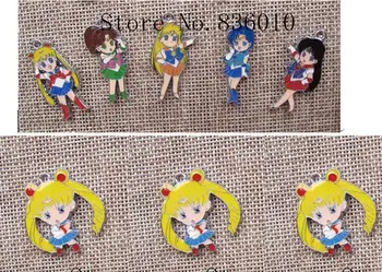 

Wholesale 20 pcs Cartoon Japanese Anime Sailor Moon Metal Charm Pendants Jewelry Making DIY Gift RN-603