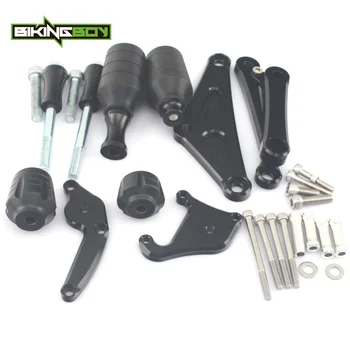 

BIKINGBOY Engine + Frame Slider for Triumph Daytona 675 / R 12 13 14 15 2016 No Cut Guard Protector Crash Pads Case Cover Bolts
