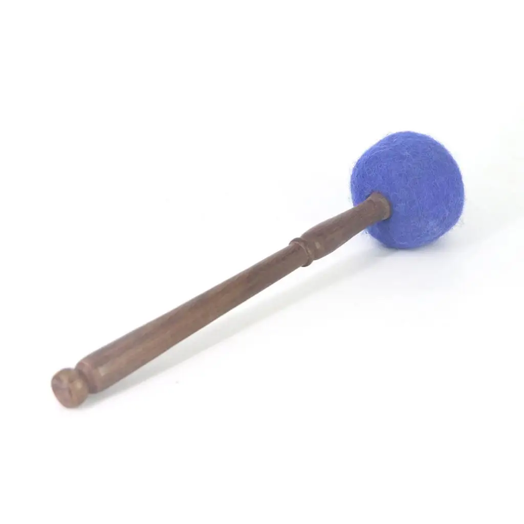 Religious Tibet Buddhism Singing Bowl Wood Mallet for Meditation Relaxation 28cm