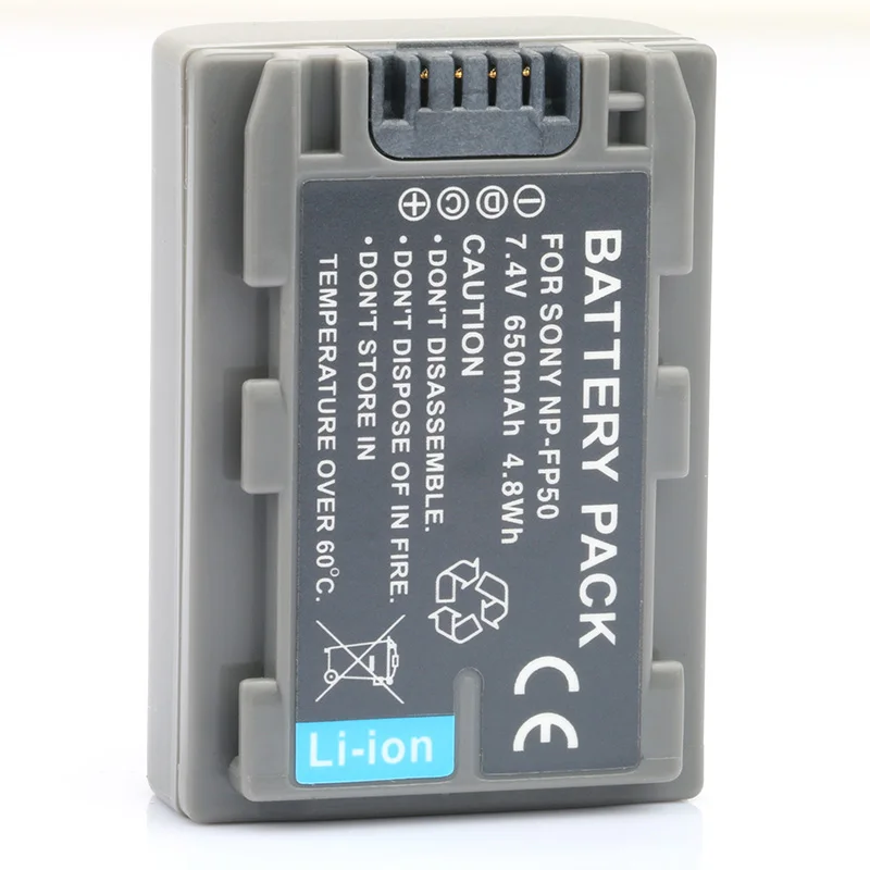 

LANFULANG NP-FP50 NP FP50 P Series Actiforce Hybrid InfoLithium Battery for Sony Camcorders DCR-SR30 DCR-HC96 DCR-SR40 SR50 SR60