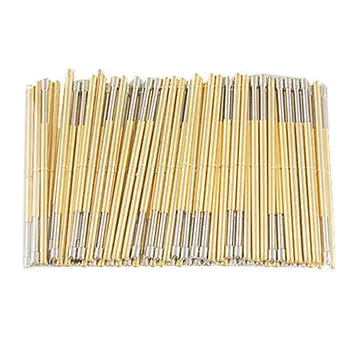 

100 x Serrated Tip 33mm Length Spring Loaded Test Probe Pin