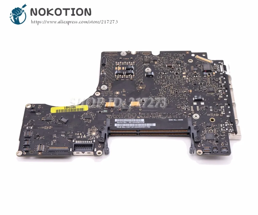 NOKOTION для MacBook pro A1342 Материнская плата ноутбука 820-2877-B MCP89MZ-A3 материнскую плату 2009 год P8600 2,40 ГГц Процессор DDR3