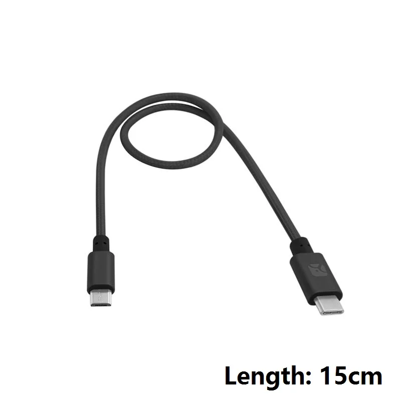 Кабель Meenova type-C-MicroUSB OTG для USB DAC, samsung S9/S8 Plus Pixel, huawei, Xiaomi, Meizu, 1" серый USB-C-MicroUSB - Цвет: Black 15cm 0.5ft