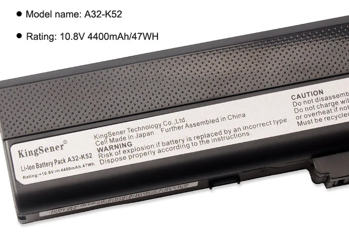 Kingsener A32-K52 laptpo Батарея для ASUS A52 A52J A52F A52JB A52JK A52JR K42 K42F K42J K42JK K52F K52J A31-K52 A41-K52 A42-K52