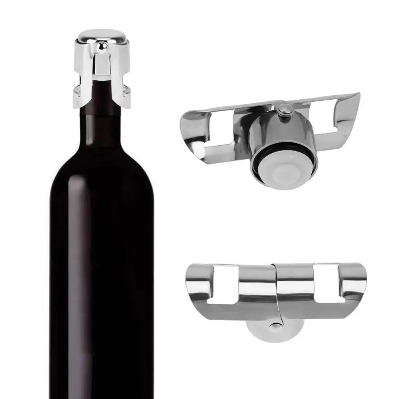 1pcs Multifunctional Stainless Steel Wine Bottle Stopper Vacuum Sealing Champagne Sparkling Spout Liquor Flow Stopper Bar Tools