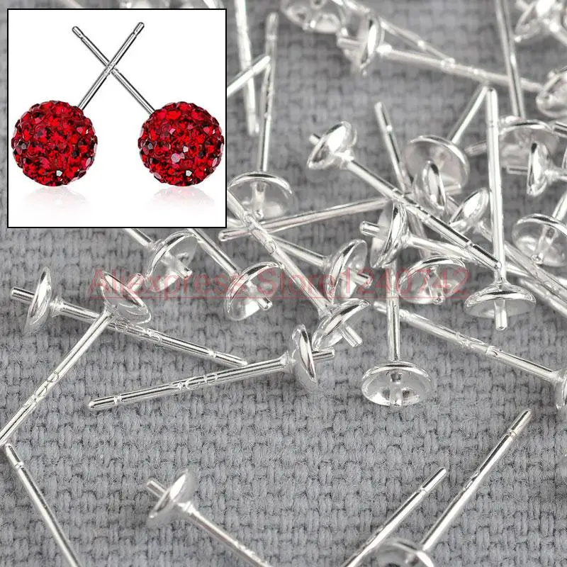 

JEXXI 1000PCS Real 925 Sterling Silver Jewelry Findings DIY Stud Earrings Post Pin DIY Jewelry for Women Best Bijoux Decoration
