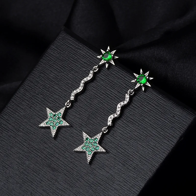 

925 silver earrings, Zircon five-pointed star earrings Jewelry & Accessories, Fashion Jewelry, Stud Earrings