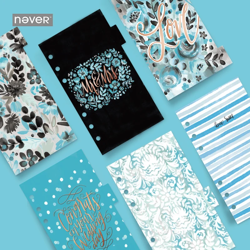 

Never A6 Sea 6 loose Leaf Separator Pages 6 Sheets Divider Paper Pages Yiwi