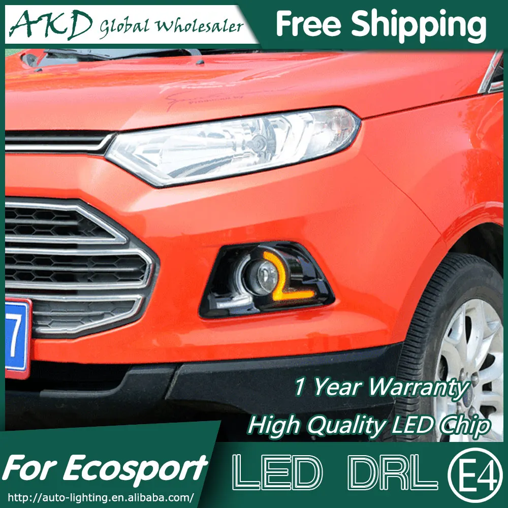 

AKD Car Styling for Ford Ecosport DRL 2014-2015 New Ecosport LED DRL Running Light Fog Light Parking Accessories