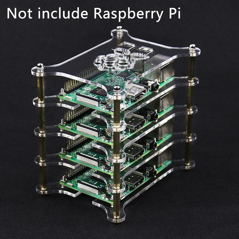 ILS Transparent DIY Acrylic Case Box Shell with Screw and Silver Big Copper Aluminum Heatsink for 3.5 Inch TFT Screen Raspberry Pi 4B ILS Transparent DIY Acrylic Case Box Shell with Screw and Silver Big Copper Aluminum Heatsink for 3.5 Inch TFT Screen Raspberry Pi 4B