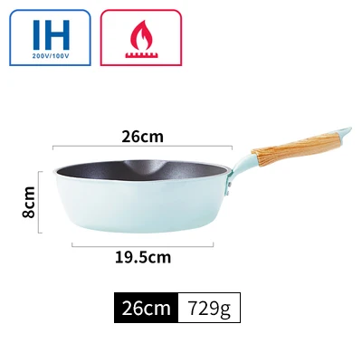 26cm Justcook новая сковорода с антипригарным покрытием для жарки стейков яиц вок камень для приготовления пищи общего использования для газовой и индукционной плиты - Цвет: 26cm