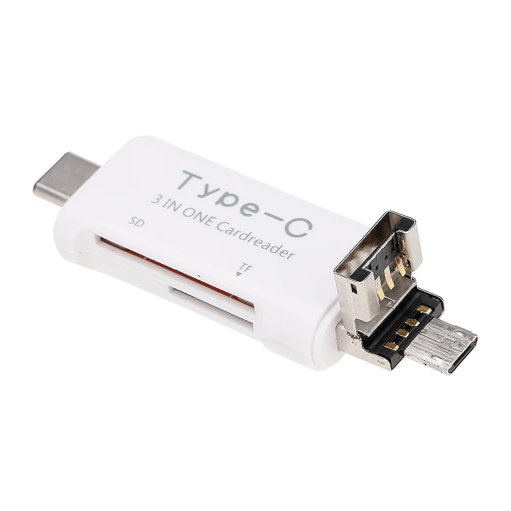 Многофункциональный считыватель типа C к USB A и Micro USB OTG с адаптером слота TF высокое качество