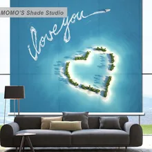 MOMO термоизолированная Затемняющая ткань на заказ синие оконные шторы роликовые шторы-жалюзи, Алиса 45-48