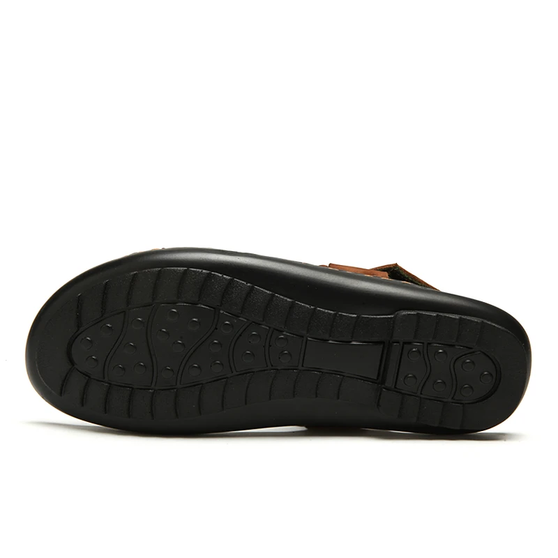armygreen Green Zapatos brown Los dark Black Verano Dudeli 2018 Para Hombres Sandalias Nueva Diseñadores Moda Playa De Hombre Cuero aTTHqw6z