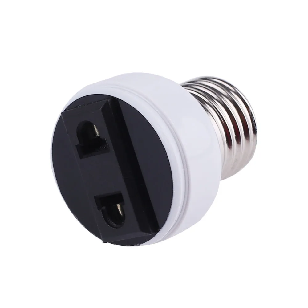 2018 New Practical E27 Lamp Socket White Converter US/EU Plug Lamp Base