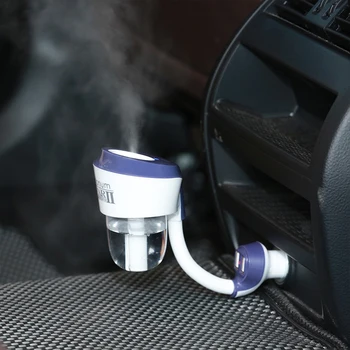 

2016 NEW Upgraded Mini Car Aromatherapy Humidifier Vehicle Air Purifier Essential Oil Aroma Diffuser Mist Maker 2 USB Hub DC 12V