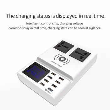 

Carprie QC 3.0 Multifunction 8 USB Interface Wireless PhoneCharger Fast Charging Household Cargador Usb 19Mar23