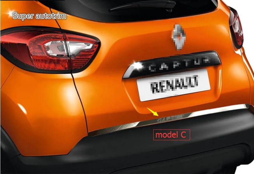 

Lapetus Rear Trunk Cover Tailgate Trim Door Handle Molding Boot Garnish Fit For Renault Captur 2014 2015 2016 Stainless Steel
