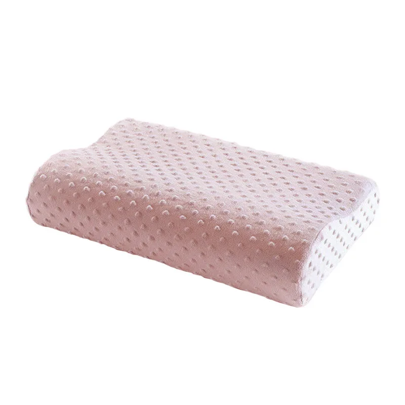 Подушка из пены с эффектом памяти, 3 цвета, Ортопедическая подушка, латексная подушка для шеи, волокно, медленный отскок, мягкая подушка, массажер для шейного отдела, забота о здоровье - Цвет: Розовый
