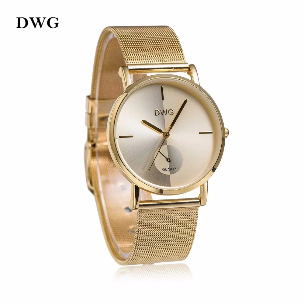 Prix pour DWG Nouvelle Mode Casual Luxury Femmes Inoxydable Steel Band Bracelet À Quartz Montres 3 Couleurs Dames Robe Horloge Or Rose Argent Prix pour DWG Nouvelle Mode Casual Luxury Femmes Inoxydable Steel Band Bracelet À Quartz Montres 3 Couleurs Dames Robe Horloge Or Rose Argent
