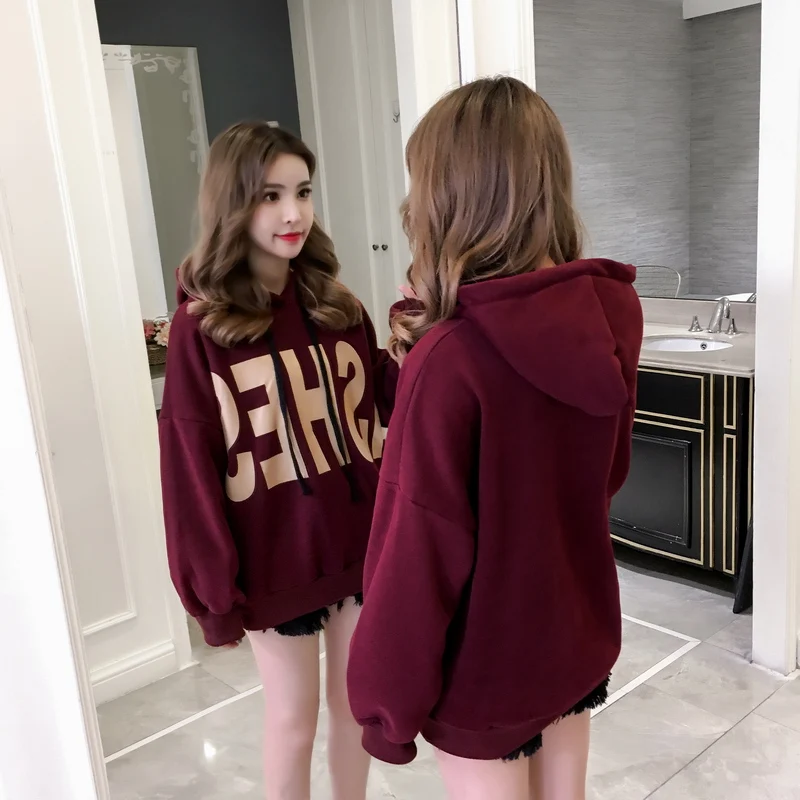 New Winter Fashion Korean Hoodies Harajuku Sudadera Loose Fleece ...