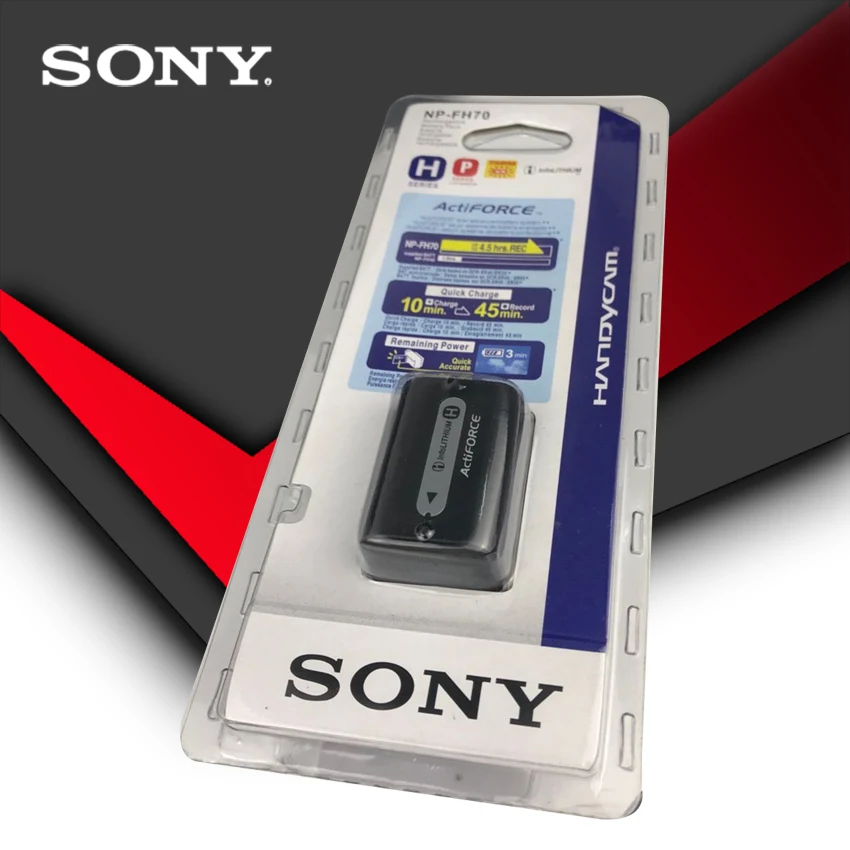 Оригинальный аккумулятор Sony для цифровой камеры NPFH70 с питанием от литиевых