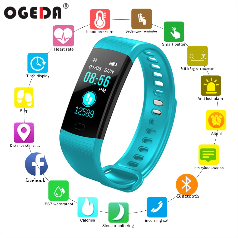 Горячая Спорт на открытом воздухе Фитнес браслет Y5 smart bluetooth Heart Rate Monitor калорий