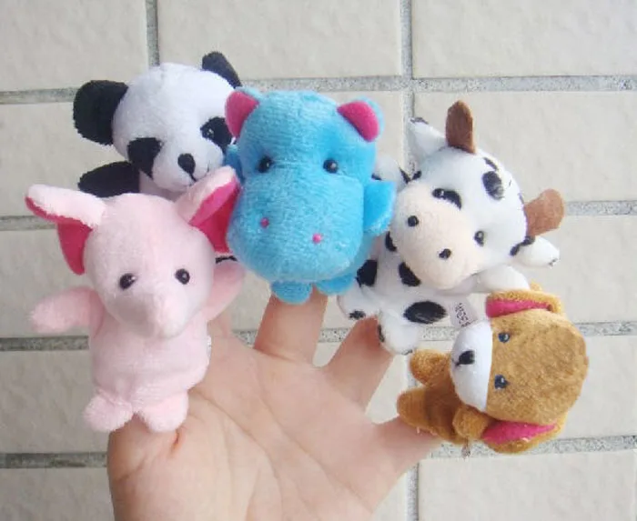 10pcs/Set Animal Finger Puppet Plush Child Baby Early Education Toys Gift Collection For Kids high quality mini Toys#CN30