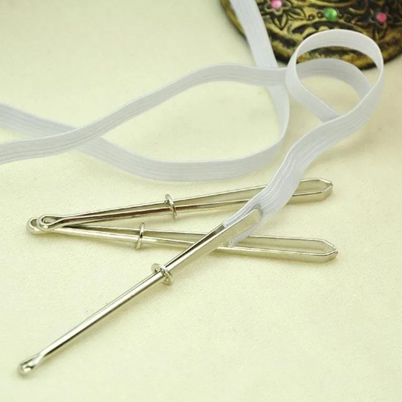 For Elastics Sewing Accessories DIY tool Elastic Cord Rope Threader Clip Self-Locking Tweezer Used AA8519