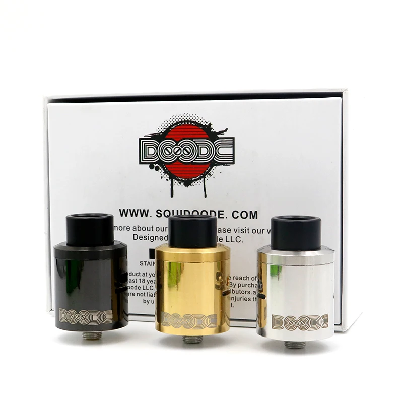 Newest Doode RDA Atomizer 24MM Rebuildable Dripper Tank with Gold