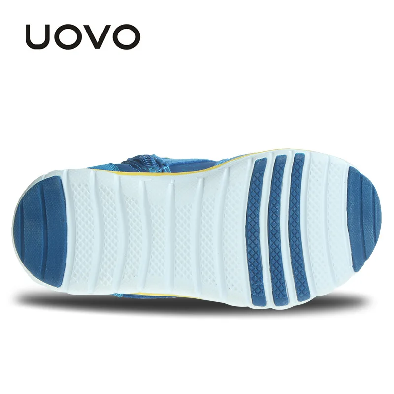 Uovo/брендовые зимние ботинки для мальчиков теплые зимние ботинки до середины икры водонепроницаемые ботинки для маленьких и больших детей, светильник, зимняя обувь, размер 23-30