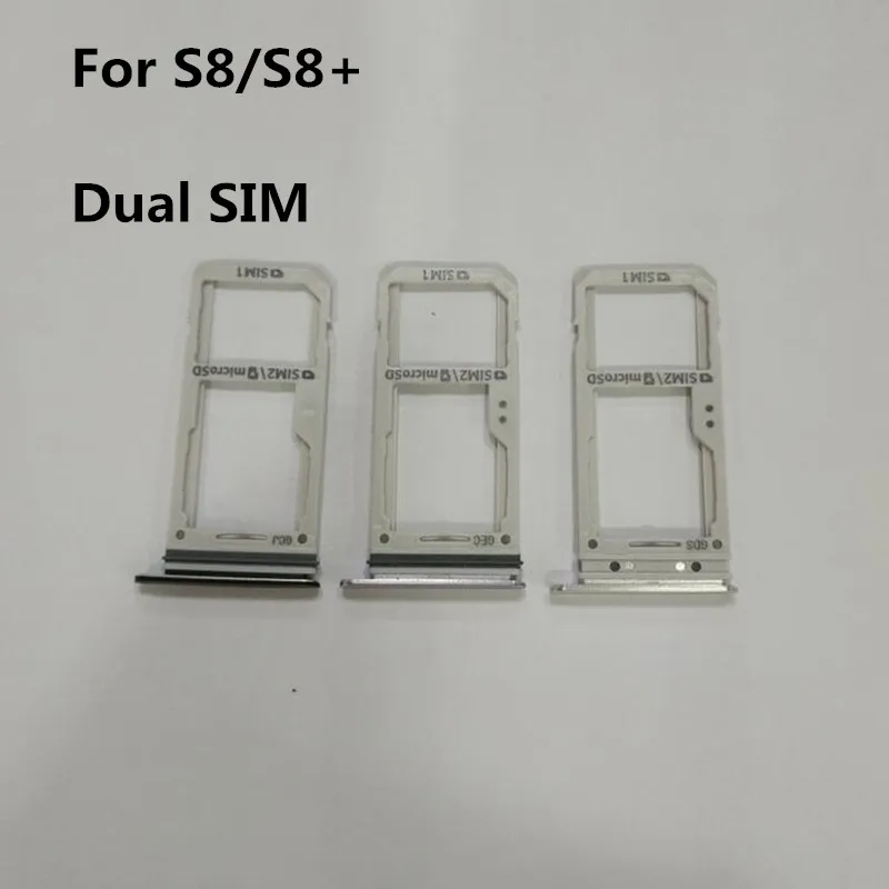 Para Samsung Galaxy S8 S8 Plus Original Tarjeta SIM Doble Soporte de bandeja de ranura Micro SD