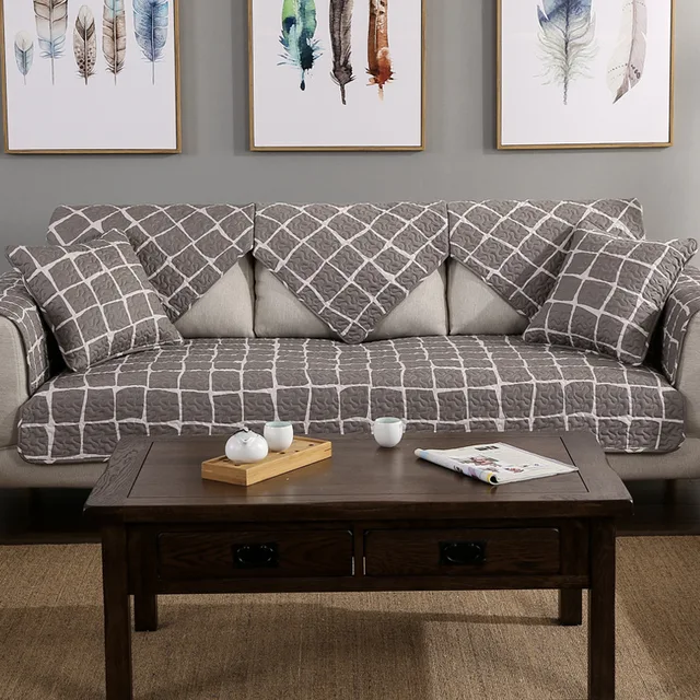 Europe Style Sofa Cover Cotton Geometric Pattern Couch Europe Style Sofa Cover Cotton Geometric Pattern Couch Slipcover Four Seasons Available For Living Room