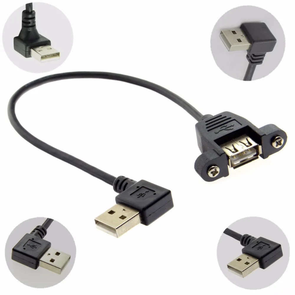 Удлинитель с прямым углом 90 градусов USB2.0 штекер гнездо mini USB 2 0 кабель 25 см