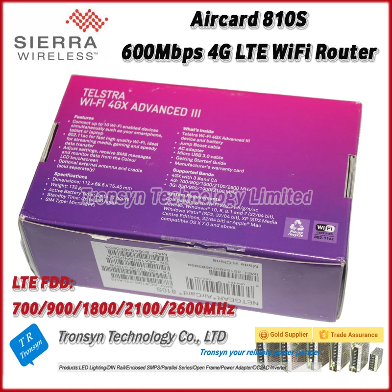 New Arrival Original Unlocked Netgear 600Mbps Aircard AC810S 4G LTE Cat11 Mobile Hotspot Support LTE FDD B1 B3 B7 B8 B28