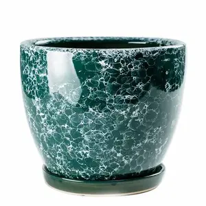 Chinese Style Ceramic Flower Pots Creative Meaty Bonsai Green Plant Pot Home Indoor Flower Pot Spot Wholesale