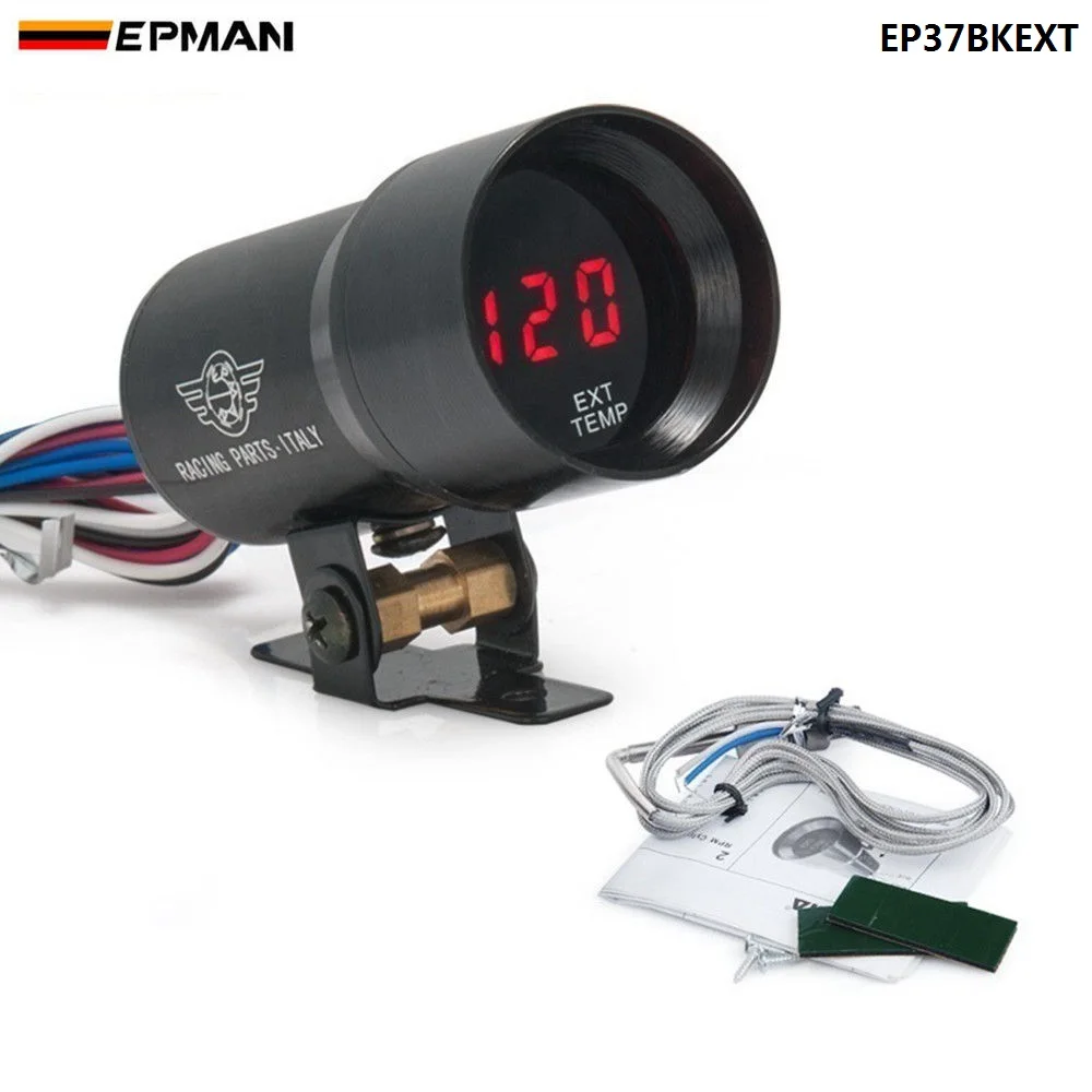 Компактный 37 мм микро цифровой дымчатый объектив температура выхлопных газов EGT датчик черный для Honda crv EP37BKEXT