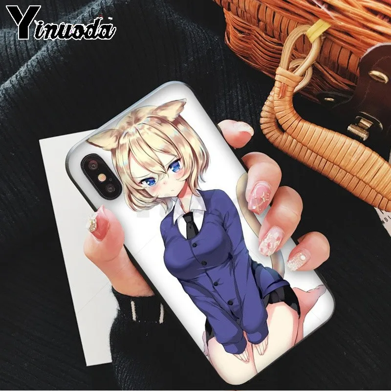 Sexy cartoon the anime kawaii Girl Cat