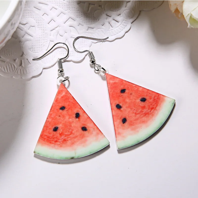 New fashion Acrylic earrings accessories fruit earrings Lovely Temperament Watermelon Strawberry Kiwi Long Earrings For Women New fashion Acrylic earrings accessories fruit earrings Lovely Temperament Watermelon Strawberry Kiwi Long Earrings For Women
