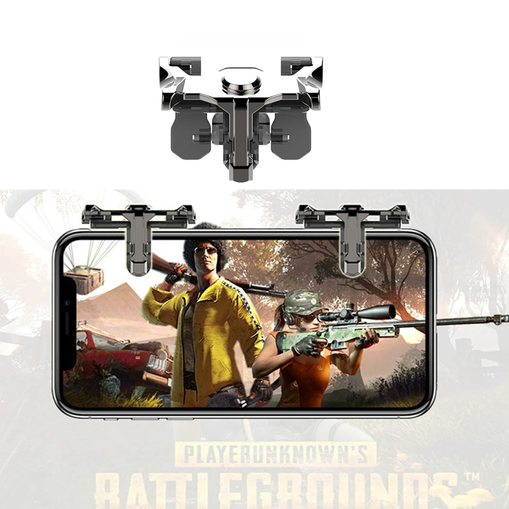  1 Pair Phone Mobile Gaming Trigger Fire Button Handle for L1R1 Shooter Controller for PUBG Left + R