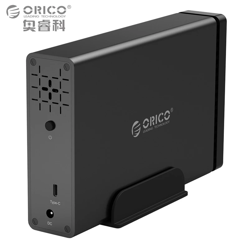 

ORICO 3.5 in HDD Case Type-C Aluminum Hard Drive Enclosure USB3.1 to SATA3.0 HDD Dock Support UASP 12V2A Power MAX 10TB Capacity